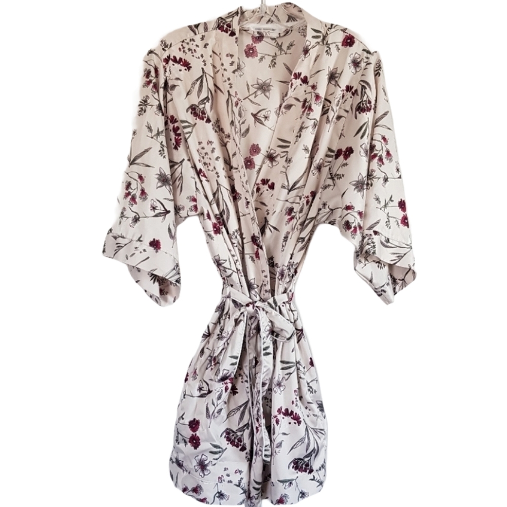 Robe satin robe short